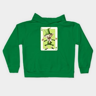 Evil Leprechaun Shamrock Card St Paddys Day Festival Kids Hoodie